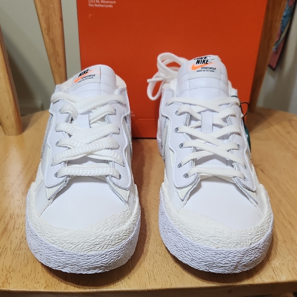 Nike Blazer Low Sacai White Sneakers - Picture 8 of 8